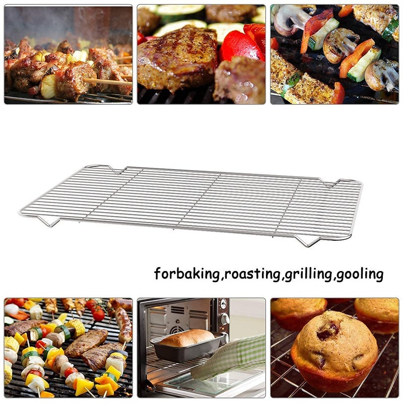 Zacfton Cooling Rack Set of 3, Baking Rack Stainless Steel Wire Rack for Baking Cooking Roasting Grilling Cooling, 15â€ x 11â€ x 0.5â€ Wire Racks, Fit Various Size Cookie Sheets Oven - Image 5